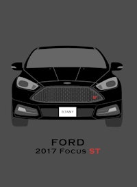 the ford focus st is shown on a gray background